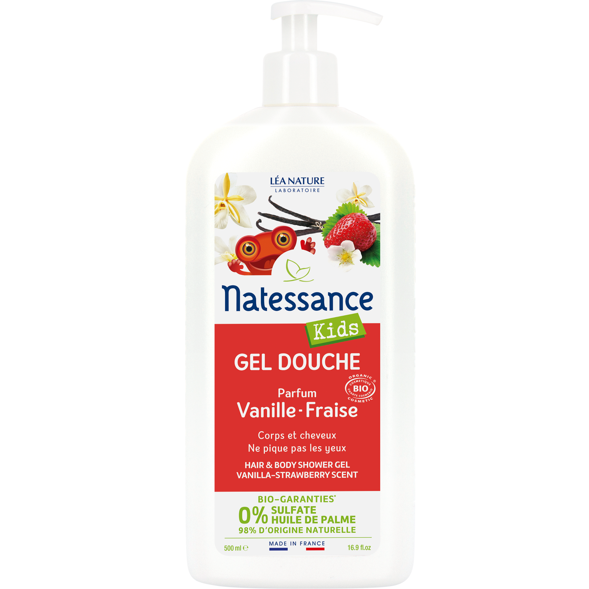 HAIR AND BODY  SHOWER GEL FOR KIDS - VANILLA STRAWBERRY