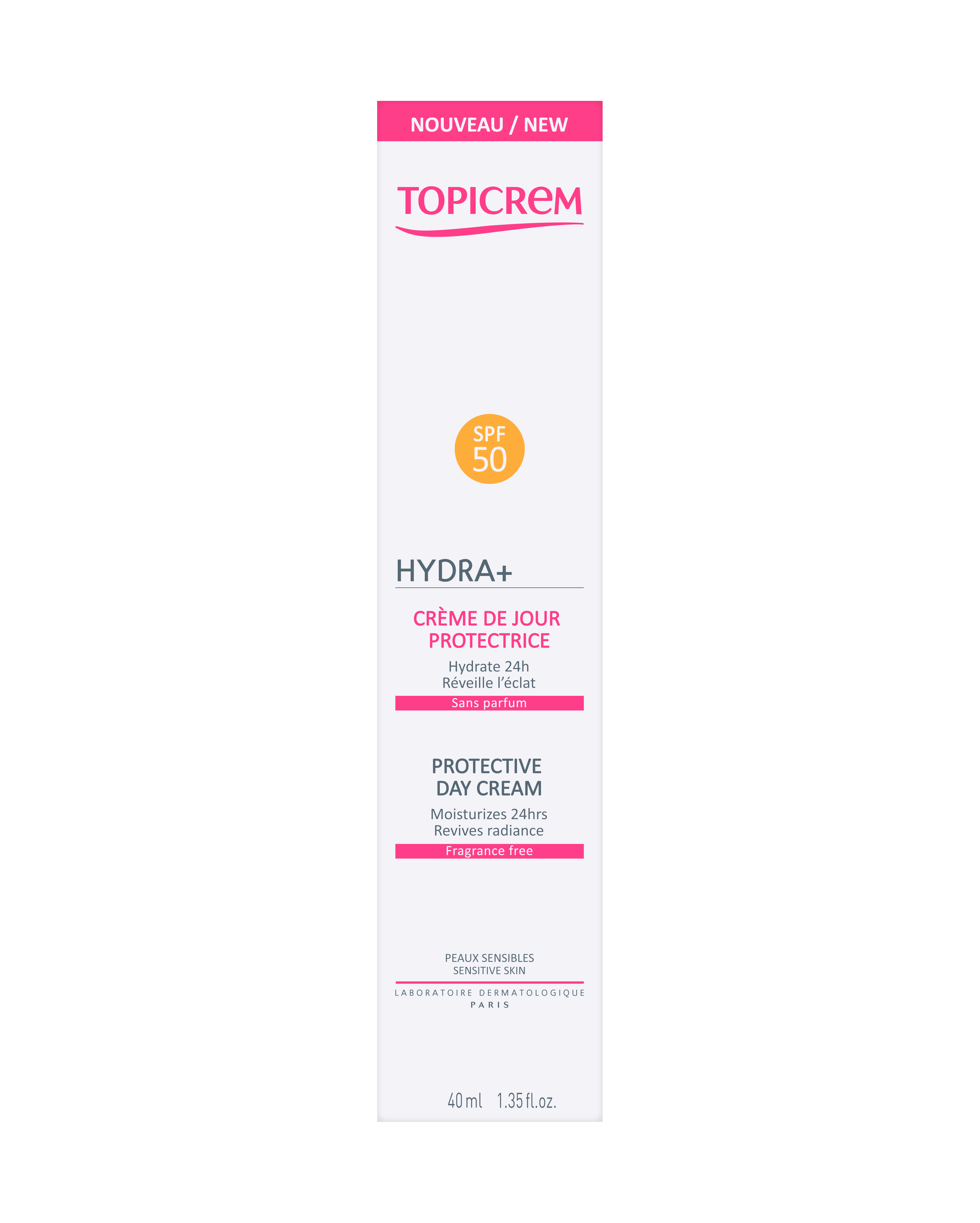 TOPICREM HYDRA+ PROTECTIVE DAY CREAM SPF50 40ML