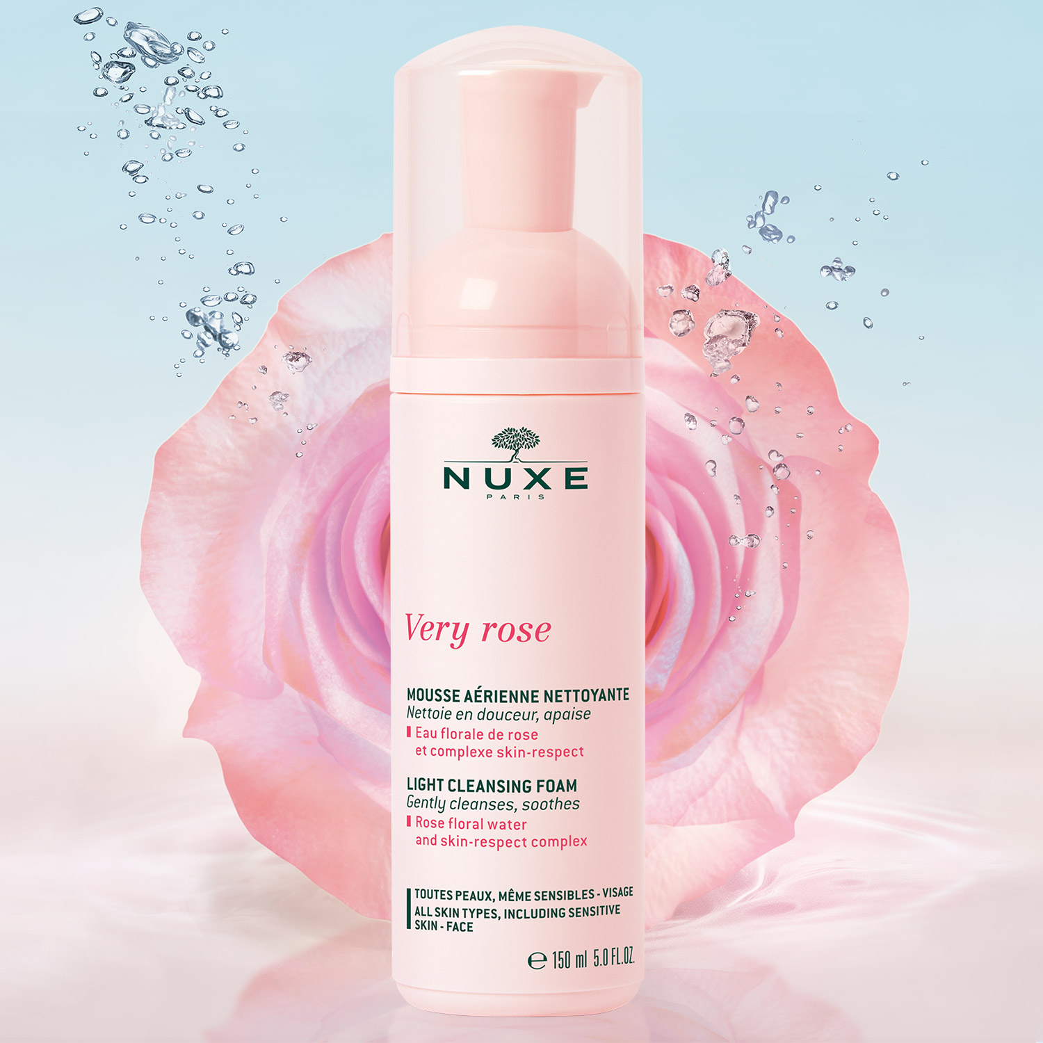 NUXE VERY ROSE LIGHT CLEANSING FOAM 150ML