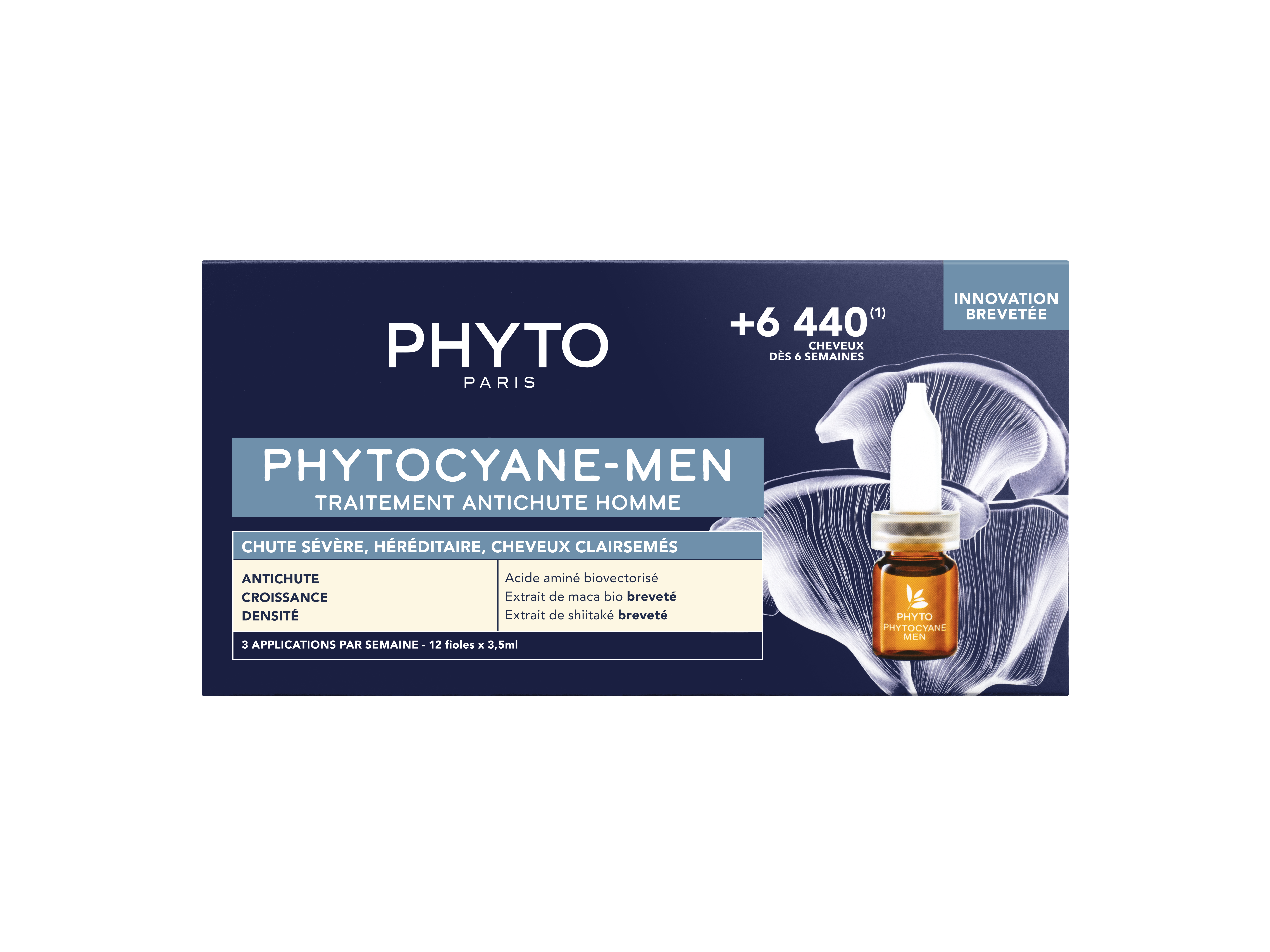 Anti-hair loss treatment for men / PHYTOCYANE MEN / 12 x 3,5ml